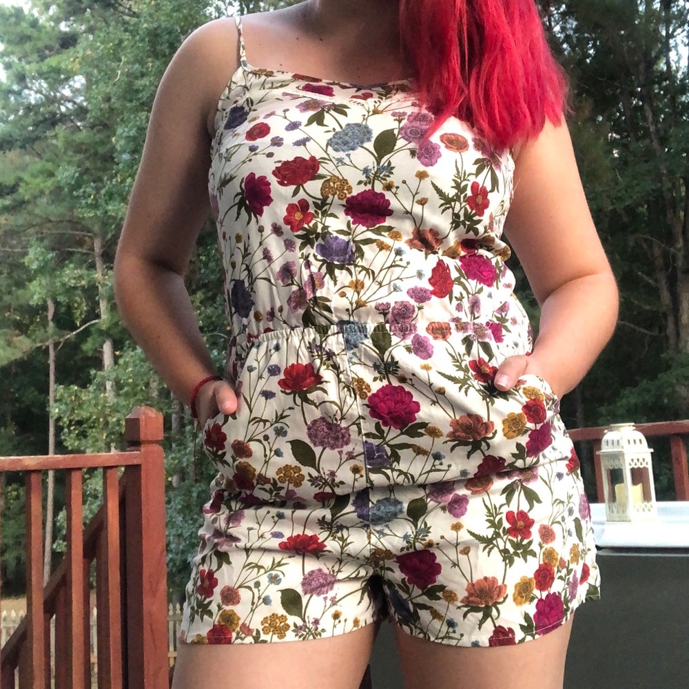 Divided Floral Romper